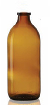 1000 ml infuusflacon, amber, type 2 geblazen glas